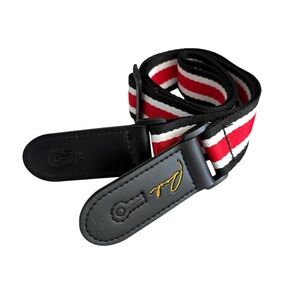 NWOT Ranch Guitars Black and Red Ukulele Mini Guitar Strap